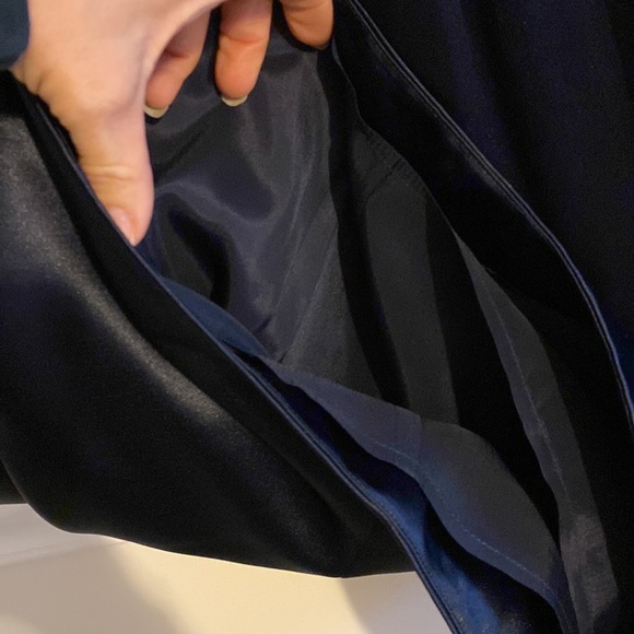 NWT Michael Kors Sz 2 Satin Navy Blue (Black?) Dress Party Prom Wedding Party MK - Picture 11 of 16